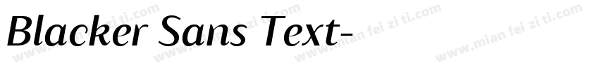 Blacker Sans Text字体转换